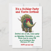 Invitation Tricératops Noël (Dos)