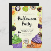 Invitation Trick d'Halloween ou gâteaux (Devant / Derrière)