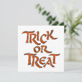 Invitation Trick Halloween ou Traiter les mots (Debout devant)