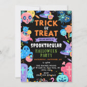Invitation Trick Halloween Spooktacular ou Citrouille de trai (Devant)