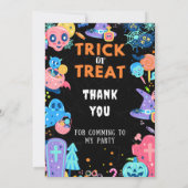 Invitation Trick Halloween Spooktacular ou Citrouille de trai (Dos)