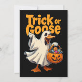 Invitation Trick or Goose Halloween Goose (Devant)