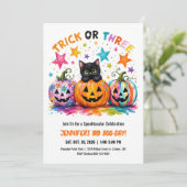 Invitation Trick or Three 3e Anniversaire Fête d'Halloween Ch (Debout devant)