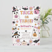 Invitation Trick or Three Halloween 3e Anniversaire Fête Mign (Debout devant)
