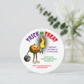 Invitation Trick or Treat avec Jack O'lantern (Debout devant)