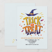 Invitation Trick or Treat Halloween (Devant / Derrière)