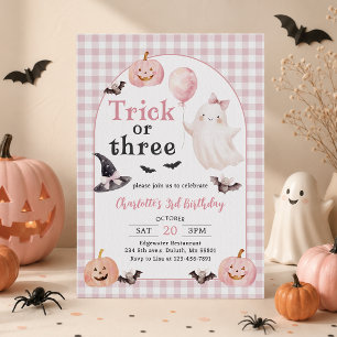 Invitation Trick Or Treat Halloween Fantôme 3e Anniversaire