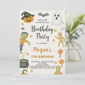 Invitation Trick or Treat Kids Halloween Anniversaire Invitat (Debout devant)
