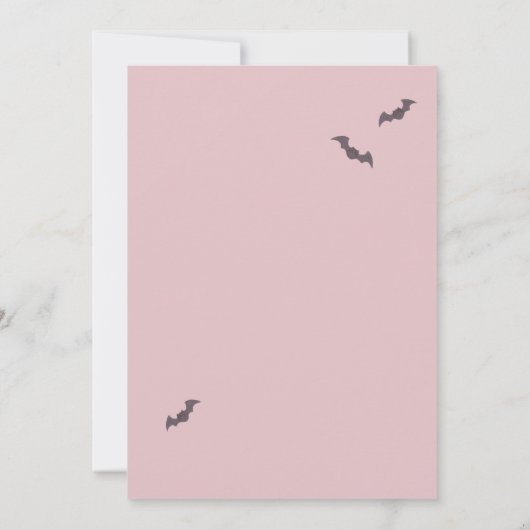 Invitation Trick or Treat mignon Fille fantôme Fête d'Hallowe (Dos)