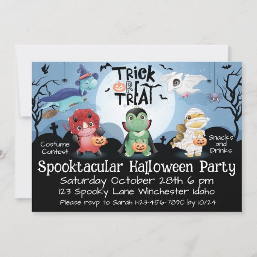 Invitation Trick or Treat Spooktacular Halloween Party (Devant)