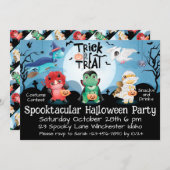 Invitation Trick or Treat Spooktacular Halloween Party (Devant / Derrière)
