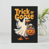 Invitation Trick ou Oie Halloween Oie (Debout devant)