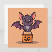 Invitation Trick ou traitement chauve-souris (Devant / Derrière)