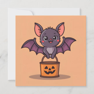 Invitation Trick ou traitement chauve-souris