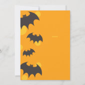 Invitation Trick ou traitement, chauves-souris d'Halloween, I (Dos)