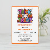 Invitation TRICK OU TRAITEMENT | Cute Halloween Bash Party (Debout devant)