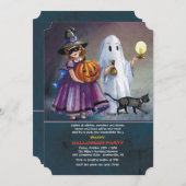 Invitation Trick ou traitement de l'invitation d'Halloween (Devant / Derrière)