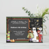 Invitation Trick ou traitement Halloween Anniversaire (Debout devant)