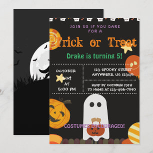 Invitation Trick ou traitement, Halloween Anniversaire Invita