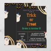 Invitation Trick ou traitement, Halloween Anniversaire Invita (Devant / Derrière)