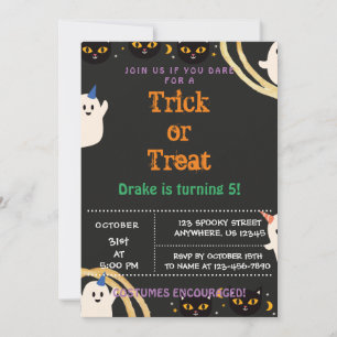 Invitation Trick ou traitement, Halloween Anniversaire Invita
