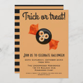 INVITATION TRICK OU TRAITER HALLOWEEN (Devant / Derrière)