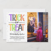 Invitation Trick ou traiter Halloween Costume de fête photo (Devant)
