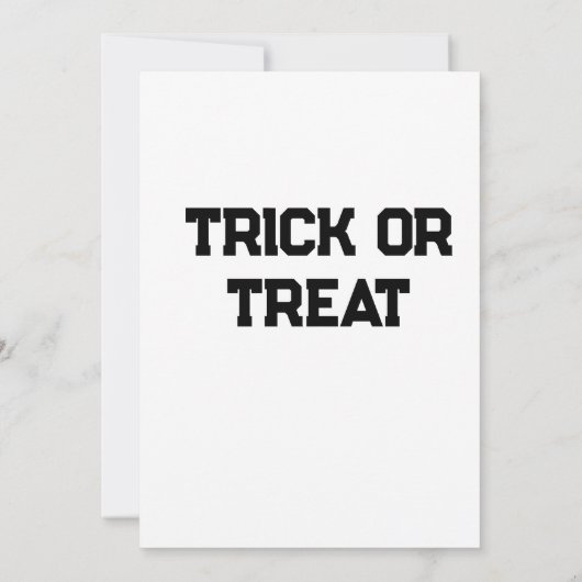 Invitation Trick ou. Traiter Halloween éffrayant noir simple  (Dos)