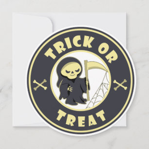 Invitation Trick ou traiter Halloween griffeur caractère