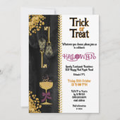 Invitation Trick ou traiter Halloween Parties scintillant d'o (Devant)