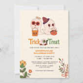 Invitation Trick ou traiter Retro Spooktacular Halloween Part (Devant)