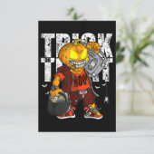 Invitation Trick ou Treat Dope Hip hop Halloween Graphisme Ho (Debout devant)