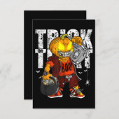 Invitation Trick ou Treat Dope Hip hop Halloween Graphisme Ho (Devant / Derrière)