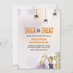 Invitation Trick ou Treat Halloween