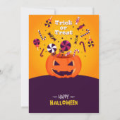 Invitation Trick ou Treat Jack-O-lantern Halloween Party (Dos)
