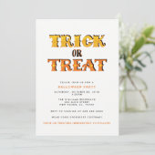 Invitation Trick ou Treat Spider Halloween Party (Debout devant)