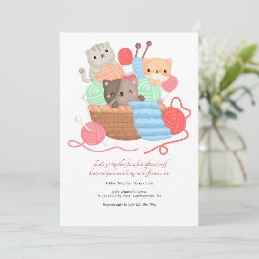 Invitation Tricot Circle (Debout devant)