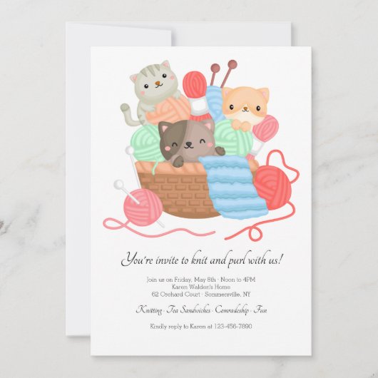 Invitation Tricot Circle (Devant)