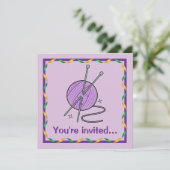 Invitation Tricot Fun Birthday (Debout devant)