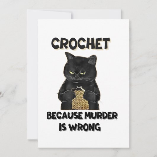 Invitation tricot parce que le meurtre est faux (Devant)