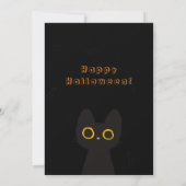 Invitation Tricoter ou traiter | Halloween de chats noirs mig (Dos)