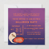 Invitation Tricoter ou traiter | Halloween drôle (Devant)