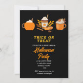 Invitation tricoter ou traiter l'heure de la fête halloween (Devant)