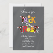 Invitation Tricoter ou traiter une bonbon (Devant)