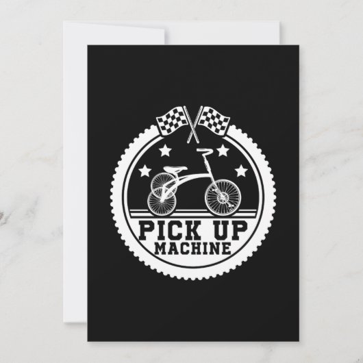 Invitation Tricycle à trois roues de ramassage Cadeau (Devant)