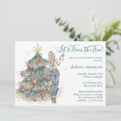 Invitation Trim arborescente et fête d'échange d'ornements (Debout devant)