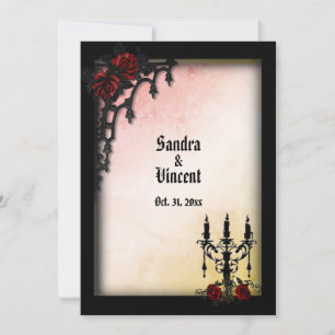 Invitation Trimestre gothique de la Pêche Accent Thème Mariag