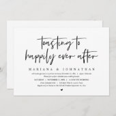 Invitation Trinquer à un bonheur éternel, Brunch de mariage (Devant / Derrière)