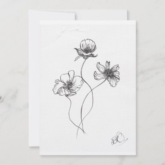 Invitation Trio de Fleurs (Devant)