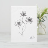 Invitation Trio de Fleurs (Debout devant)